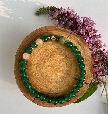 Armband Achat grün Rosenquarz Türkis