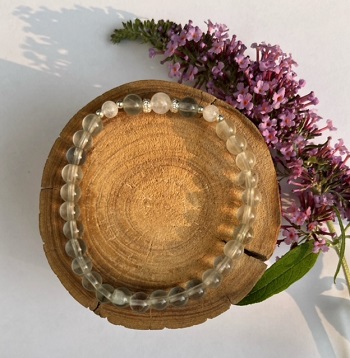 Armband Fluorit grün Labradorit weiß