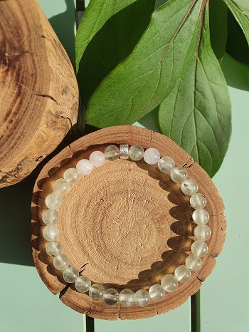 Armband Prehnit Labradorit weiß 1