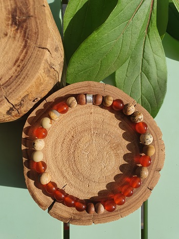 Armband Karneol Lace Achat Sandelholz 1